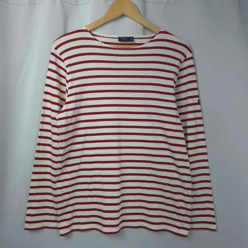 [BUNJANG] Saint James Red Stripe Long Sleeve T-Shirt / 여S-M 세인트제임 레드 스트라이프 긴팔 티셔츠