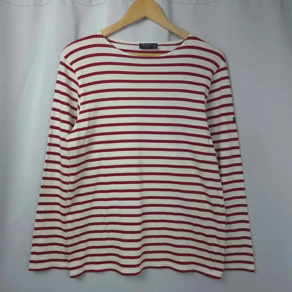 [BUNJANG] Saint James Red Stripe Long Sleeve T-Shirt / 여S-M 세인트제임 레드 스트라이프 긴팔 티셔츠