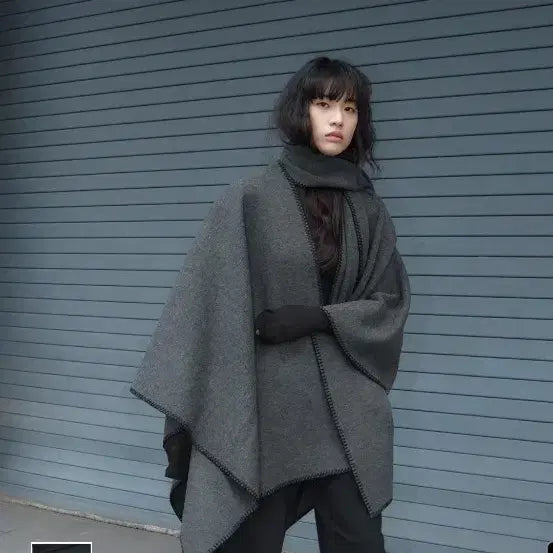[BUNJANG] Zara Grey Knit Cape Coat / (새상품)자라 그레이 니트 케이프 코트(정가169,900원)