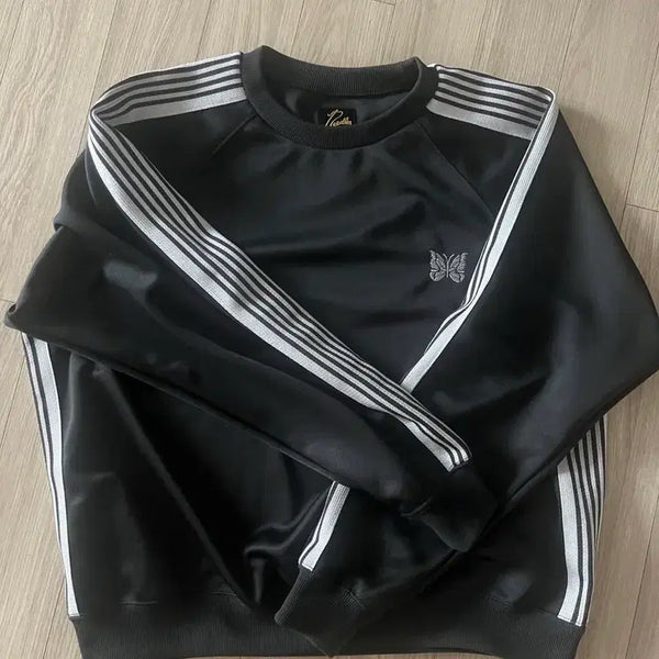 [BUNJANG] Needles Track Crewneck Sweatshirt Black S / 니들스 트랙 크루넥 맨투맨 s 블랙