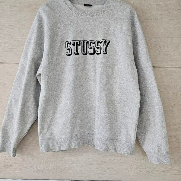 [BUNJANG] Stussy Fleece Sweatshirt Grey L / 스투시 기모 맨투맨 그레이 L
