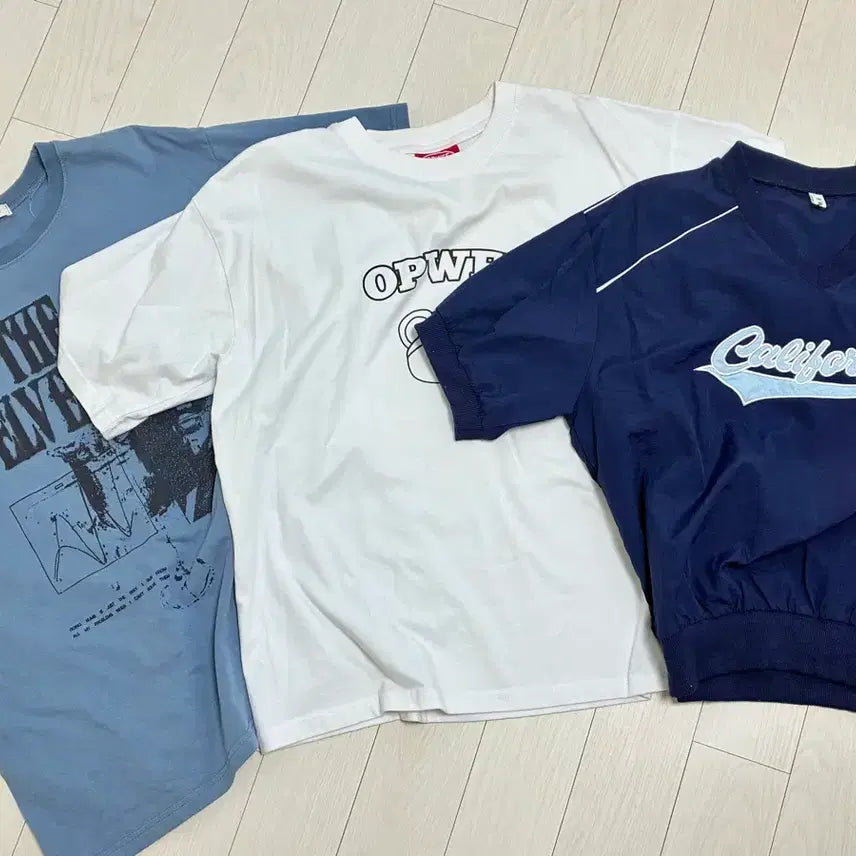 [BUNJANG] Oversized Short Sleeve T-Shirts - 3 Pack Bundle / 오버핏 반팔 3장 일괄