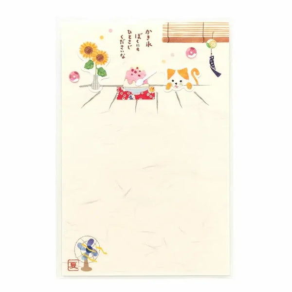 [BUNJANG] Japanese Washi Paper Postcard - Summer Countryside Theme / 일본 다꾸 화지 엽서 아트 프린트 재팬 시골 여름 테마 해바라기 고양이 빙수 풍경