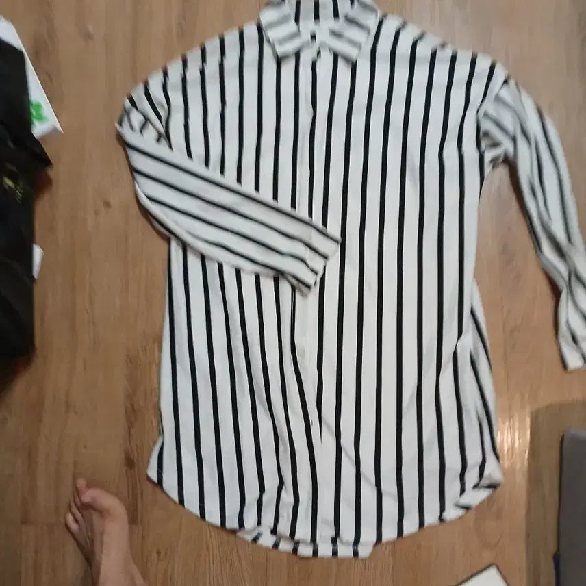 [BUNJANG] Striped Cotton Shirt / 스트라이프 면셔츠