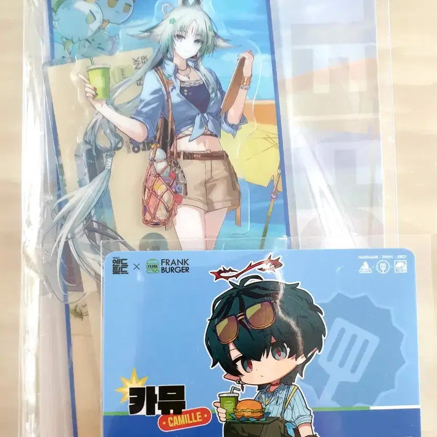 [BUNJANG] Arknights Endfield Frank Burger Acrylic Stand & Coupon Set / 명일방주 엔드필드 프랭크버거 아크릴스탠드 결 쿠폰