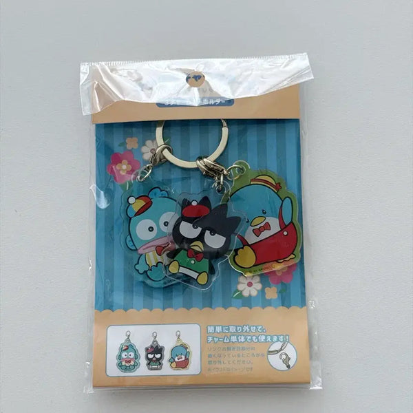 [BUNJANG] Sanrio Retro Pop Series 3 Charm Keychain Hangyodon Badtz-Maru Tuxedo Sam / 산리오 레트로 팝 시리즈 3참 키홀더 한교동 배드바츠마루 턱시도샘