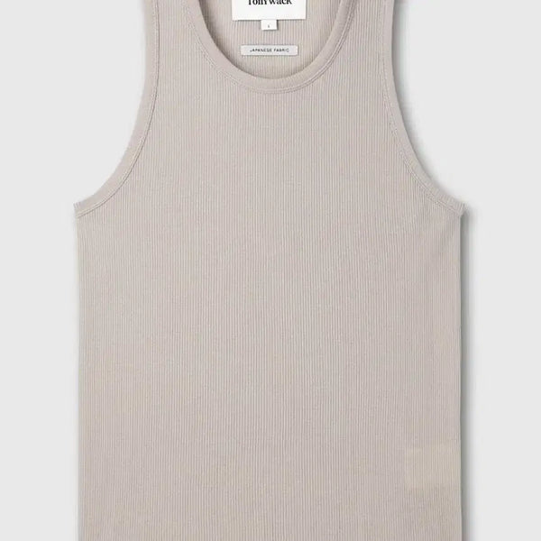 [BUNJANG] TonyWack Super Fine Wool Ribbed Sleeveless - Sand / 토니웩 슈퍼파인 울 슬리브리스 샌드 SUPER FINE WOOL RIBBED SLEEVELESS (JAPANESE FABRIC)_ SAND