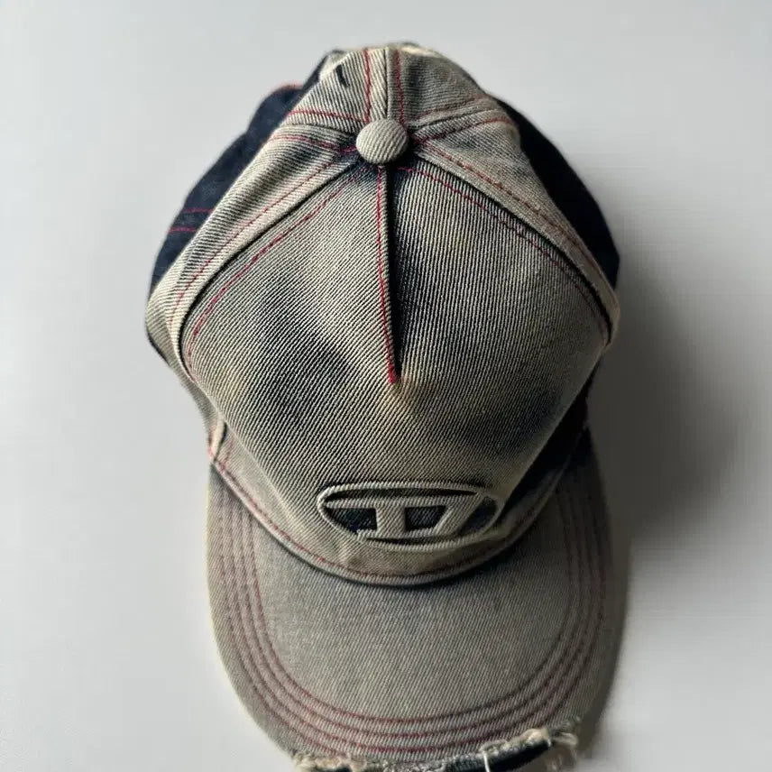 [BUNJANG] Diesel C-Saimon Treated Denim Baseball Cap Blue White / 디젤 C-세이몬 트리티드 데님 베이스볼 캡 블루 화이트