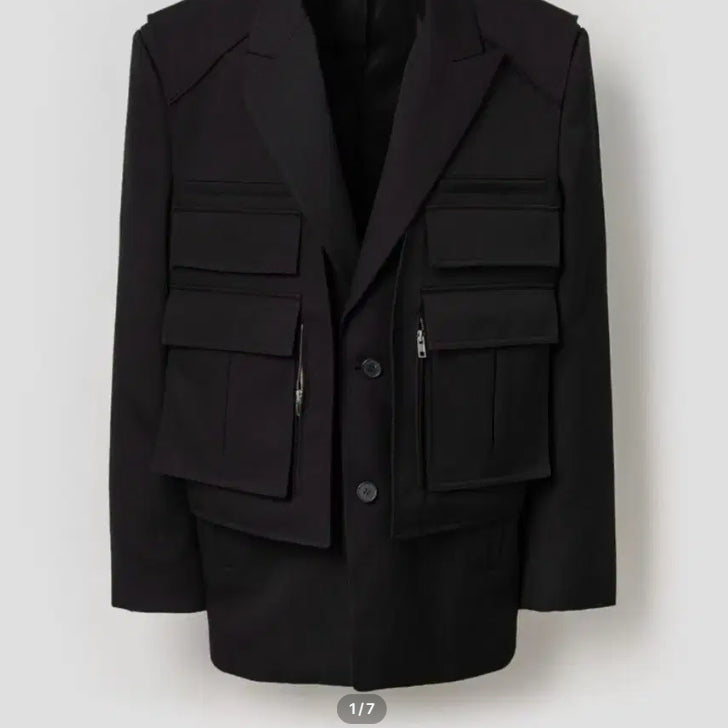 [BUNJANG] Juun.J 21FW Magazine Vest Layered Blazer Jacket / 준지 /21fw 탄창 베스트 레이어드 블레이저 자켓/46