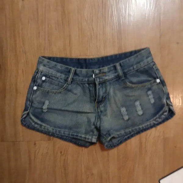 [BUNJANG] Distressed Wash Denim Shorts (Size 28) / 청바지 숏팬츠 데미지 워싱/28