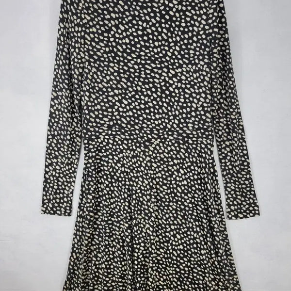 [BUNJANG] Tory Beach Mini Dress Ivory Dot Long Sleeve / 토리비치 원피스