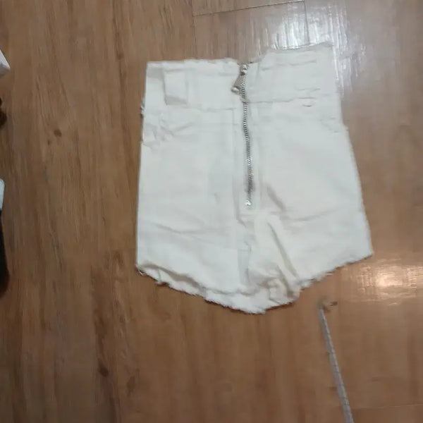 [BUNJANG] White Denim Cut-Off Shorts / 화이트 데님 숏팬츠/55