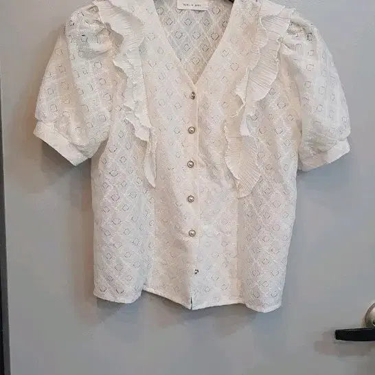 [BUNJANG] Blue & Judy Frill Cardigan Blouse / 블루앤쥬디 가디건불라우스 프리 상태최상급