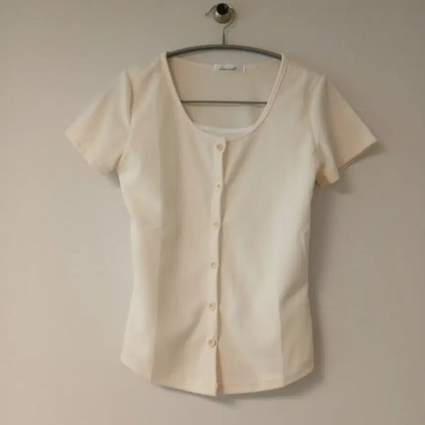 [BUNJANG] Integrated Short-Sleeve Cardigan / 반팔 가디건