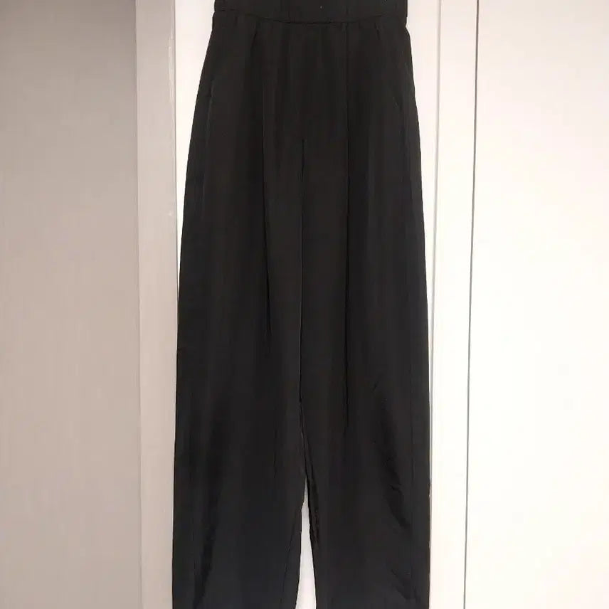 [BUNJANG] Black Wide Banding Pants (S) / 새제품)블랙 와이드 팬츠(S)