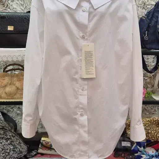 [BUNJANG] ARKET Cotton Long Blouse Shirt (Free Size) / 아르켓 디자인 이쁜 롱블라우스 셔츠(FREE)