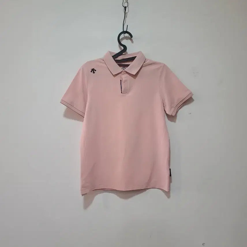 [BUNJANG] Descente Short Sleeve Polo Shirt Pink / 데상트 반팔 카라티 핑크
