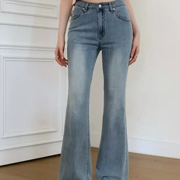 [BUNJANG] Nissom Summer Low Bootcut Jeans (Size S) / [택O/새상품] 니썸 연청 부츠컷 청바지 S사이즈