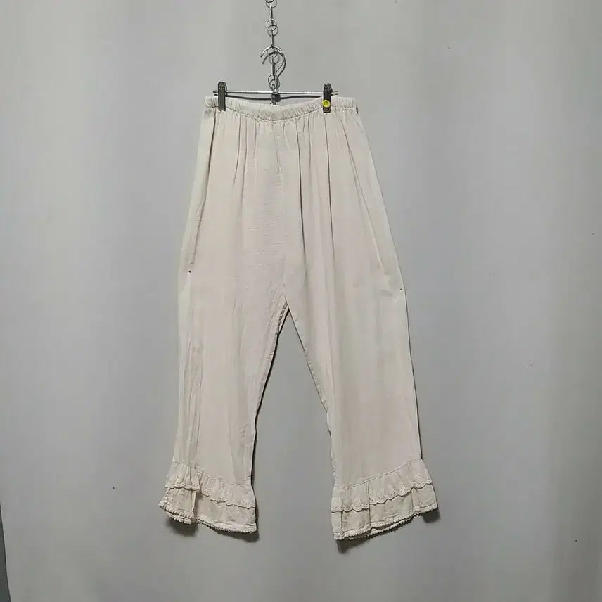 [BUNJANG] Women's Cotton Pants with Frill Detail / 마178 면바지