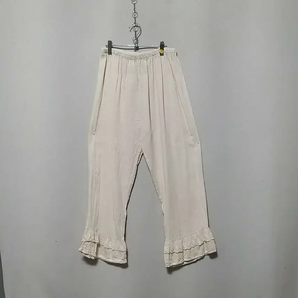 [BUNJANG] Women's Cotton Pants with Frill Detail / 마178 면바지