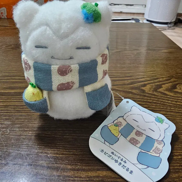 [BUNJANG] Snorlax Snowman Plush / 포켓몬 잠만보 눈사람 인형