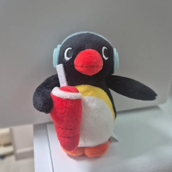 [BUNJANG] Twosome Pingu Headset Plush Doll / 투썸 헤드셋 핑구 인형