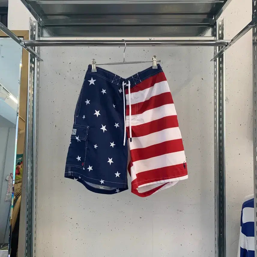 [BUNJANG] Polo Ralph Lauren Flag Swim Shorts / 폴로 성조기 스웜팬츠