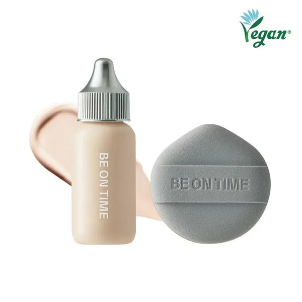 [BUNJANG] B.ONTIME Glow Fit Foundation (No. 110) + Puff / 비온타임 글로우 핏 파운데이션 110호+퍼프