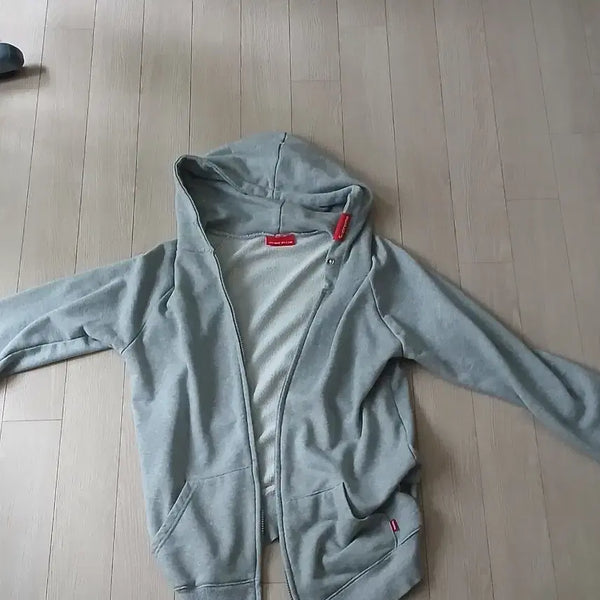 [BUNJANG] Supreme Hooded Zip-Up Gray / 슈프림 후드 집업 그레이
