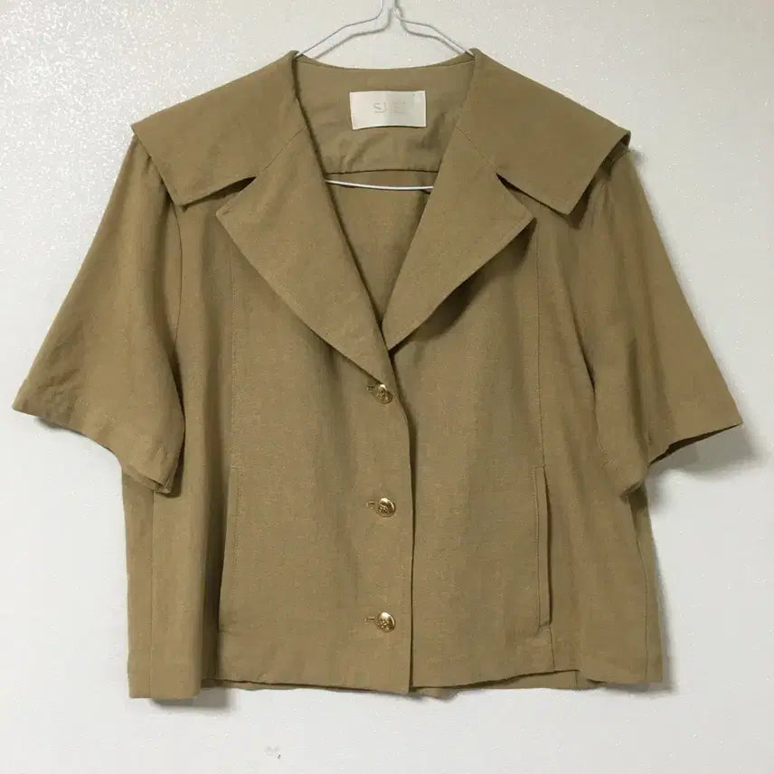 [BUNJANG] SJSJ Sailor Collar Short Sleeve Jacket / SJSJ 에스제이 세일러 칼라 반팔 자켓