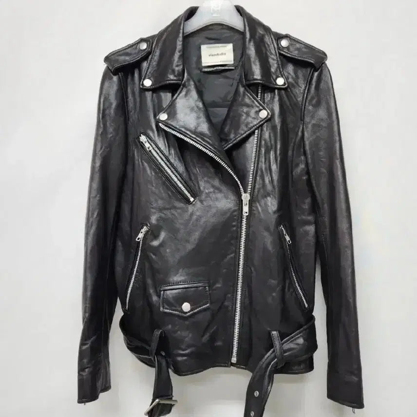 [BUNJANG] VIVASTUDIO Women's Genuine Leather Rider Jacket / 비바스튜디오 여성 리얼 양가죽 라이더자켓 M사이즈