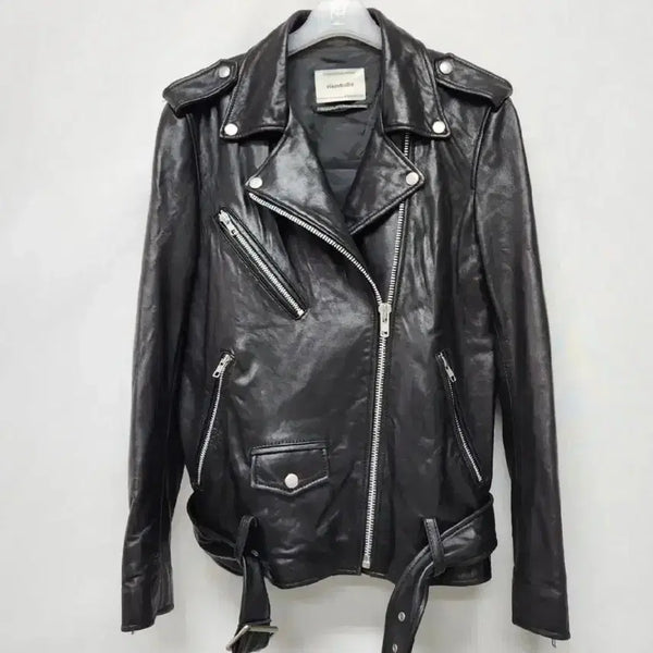 [BUNJANG] VIVASTUDIO Women's Genuine Leather Rider Jacket / 비바스튜디오 여성 리얼 양가죽 라이더자켓 M사이즈