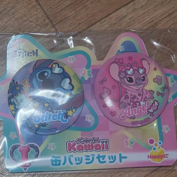 [BUNJANG] Disney Stitch & Angel Badge Set / 디즈니 스티치 앤젤 뱃지 세트