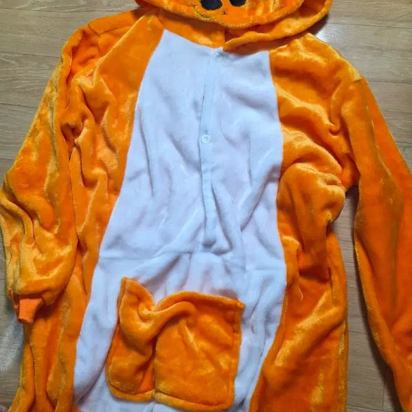 [BUNJANG] Orange Kangaroo Pajamas Costume / 동물잠옷 코스튬 오렌지색 캥거루 가슴55.길이132cm