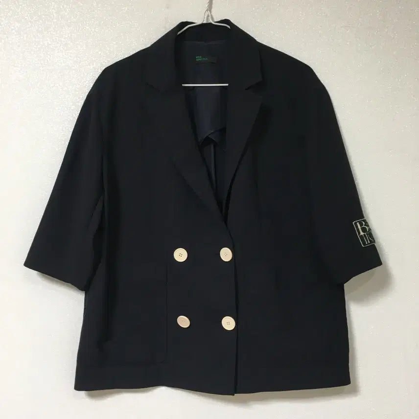 [BUNJANG] Benetton Embroidered Double Jacket / 베네통 자수 더블 자켓 90