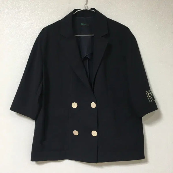 [BUNJANG] Benetton Embroidered Double Jacket / 베네통 자수 더블 자켓 90
