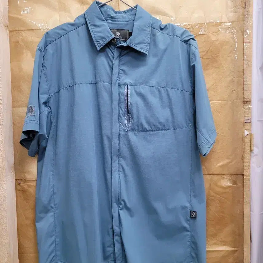 [BUNJANG] Black Yak Collar Short Sleeve Shirt Blue Size 95 / 블랙야크 카라 반팔 셔츠 블루95