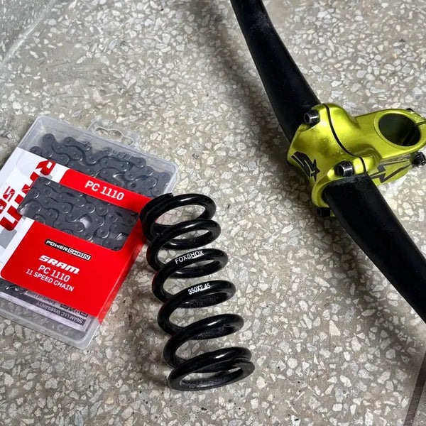 [BUNJANG] Spank Spike Handlebar Set, Fox Rear Spring, SRAM PC 11-Speed Chain / 자전거 부품