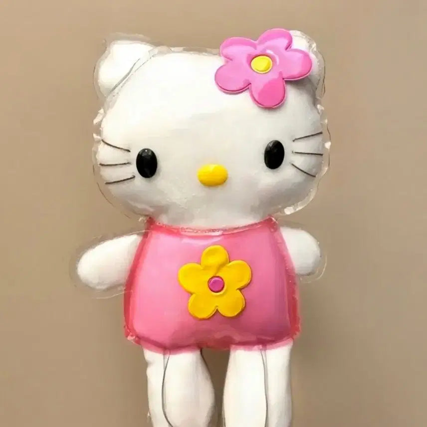 [BUNJANG] Classic Hello Kitty Rattling Flower Doll (20cm) / 고전 키티 인형, 카오하나 키티 인형, 딸랑이 꽃키티 인형