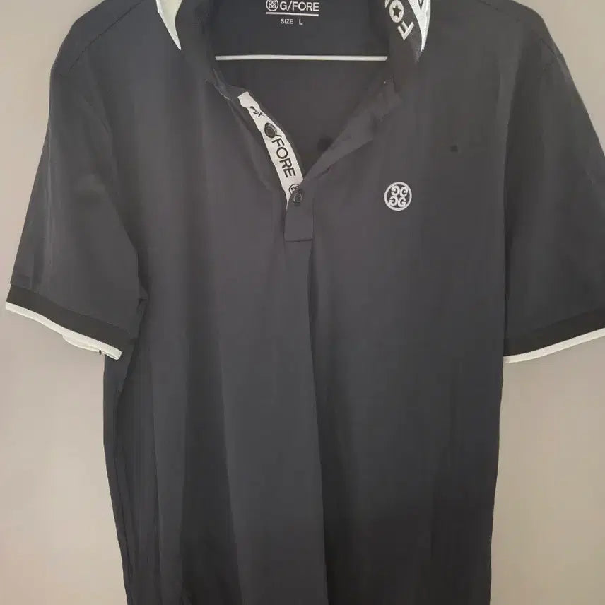 [BUNJANG] G/Fore Short Sleeve Polo Shirt Black L / 지포어 반팔 카라티 블랙 L