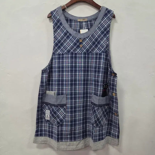 [BUNJANG] Checkered Apron / 새상품)  체크무늬 앞치마