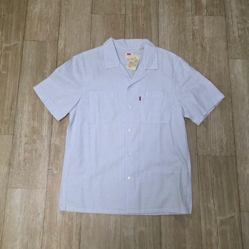 [BUNJANG] Levi's Seersucker Open Collar Shirt (Size S) / 리바이스 시어서커 오픈 카라 셔츠