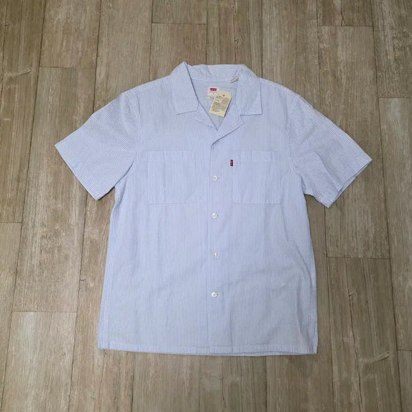 [BUNJANG] Levi's Seersucker Open Collar Shirt (Size S) / 리바이스 시어서커 오픈 카라 셔츠