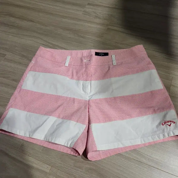 [BUNJANG] Callaway Golf Women's Pink/White Stripe Shorts / 캘러웨이 골프 바지 핑크/화이트 스트라이프