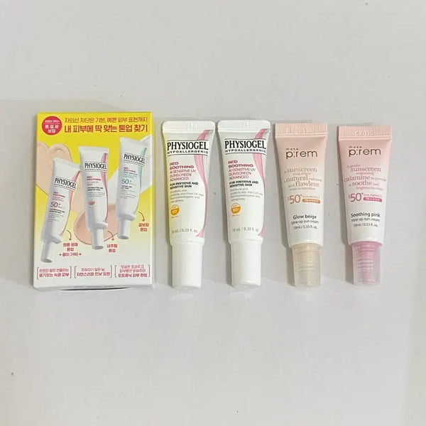 [BUNJANG] Physiogel Sunscreen 5 pcs + Make P:rem Tone-up Sun Cream 2 pcs Set / 피지오겔 선크림 5개 + 메이크프렘 톤업 2개
