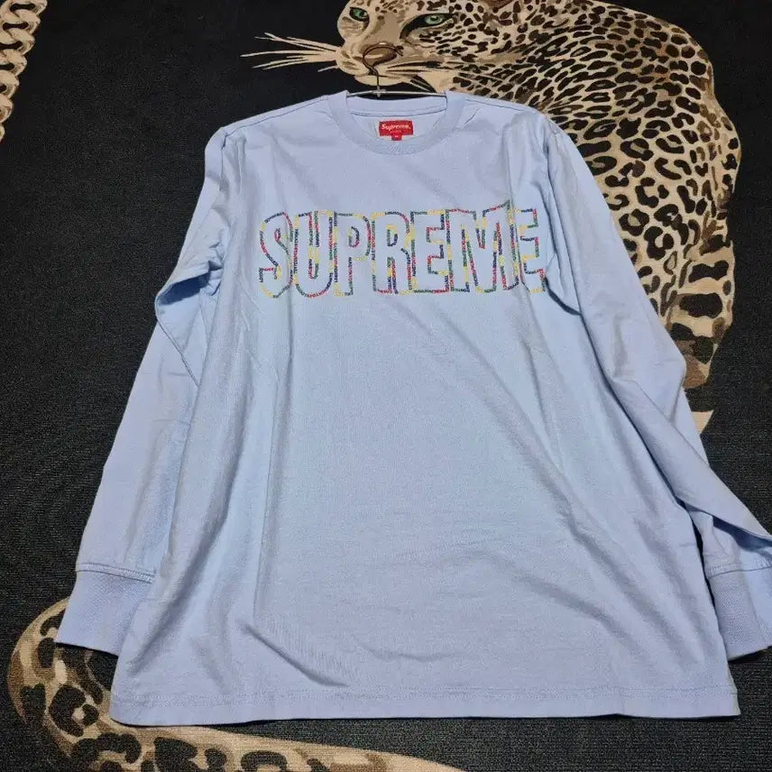 [BUNJANG] Supreme International Long Sleeve T-Shirt Sky Blue M / 슈프림 인터내셔널 롱슬리브 티셔츠 스카이블루 M 정품
