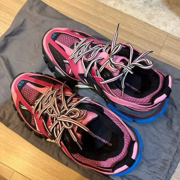 [BUNJANG] Balenciaga Track Sneakers Pink/Blue Size 39 / 발렌시아가 트랙 스니커즈 핑크블루 39