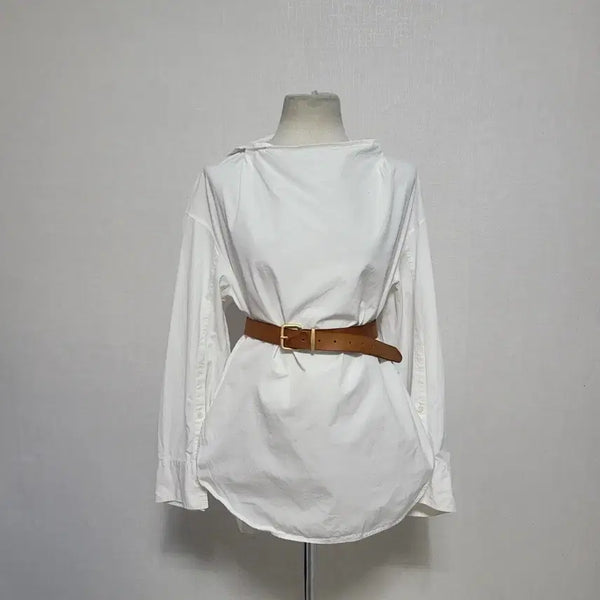[BUNJANG] Time (Hansem) Silk Blend Shirt Blouse / 한섬타임 셔츠블라우스
