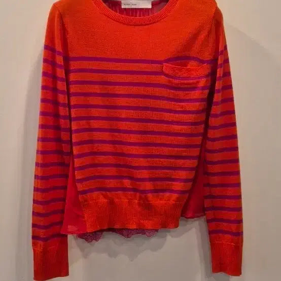 [BUNJANG] Sacai Chiffon Panel Knit / 사카이 1쉬폰배색 니트