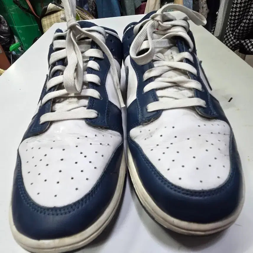 [BUNJANG] Nike Dunk Low White Navy 285 / 나이키 덩크 로우 화이트 네이비285